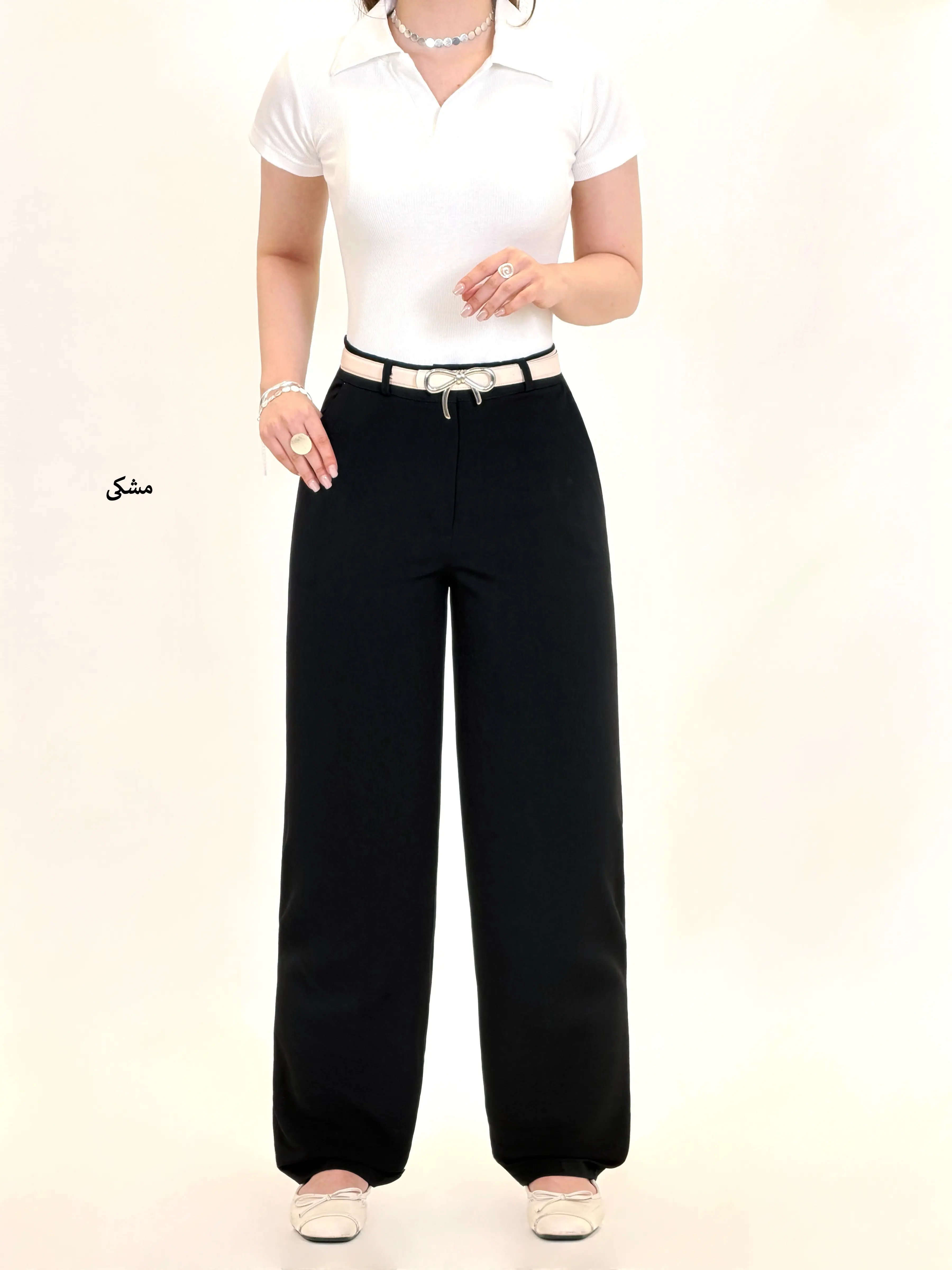 7167-شلوار گاباردین راسته یاس